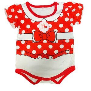 Red White Polka Dots Baby Girl Romper